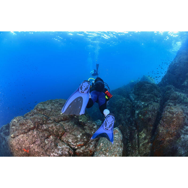 Aletas de buceo regulables con bungee SCD 500 OH Azul