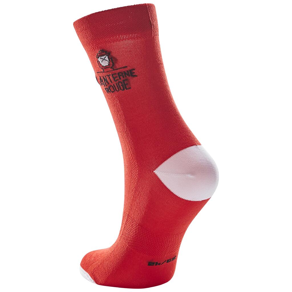 Fahrradsocken RR 500 weiss/lila 