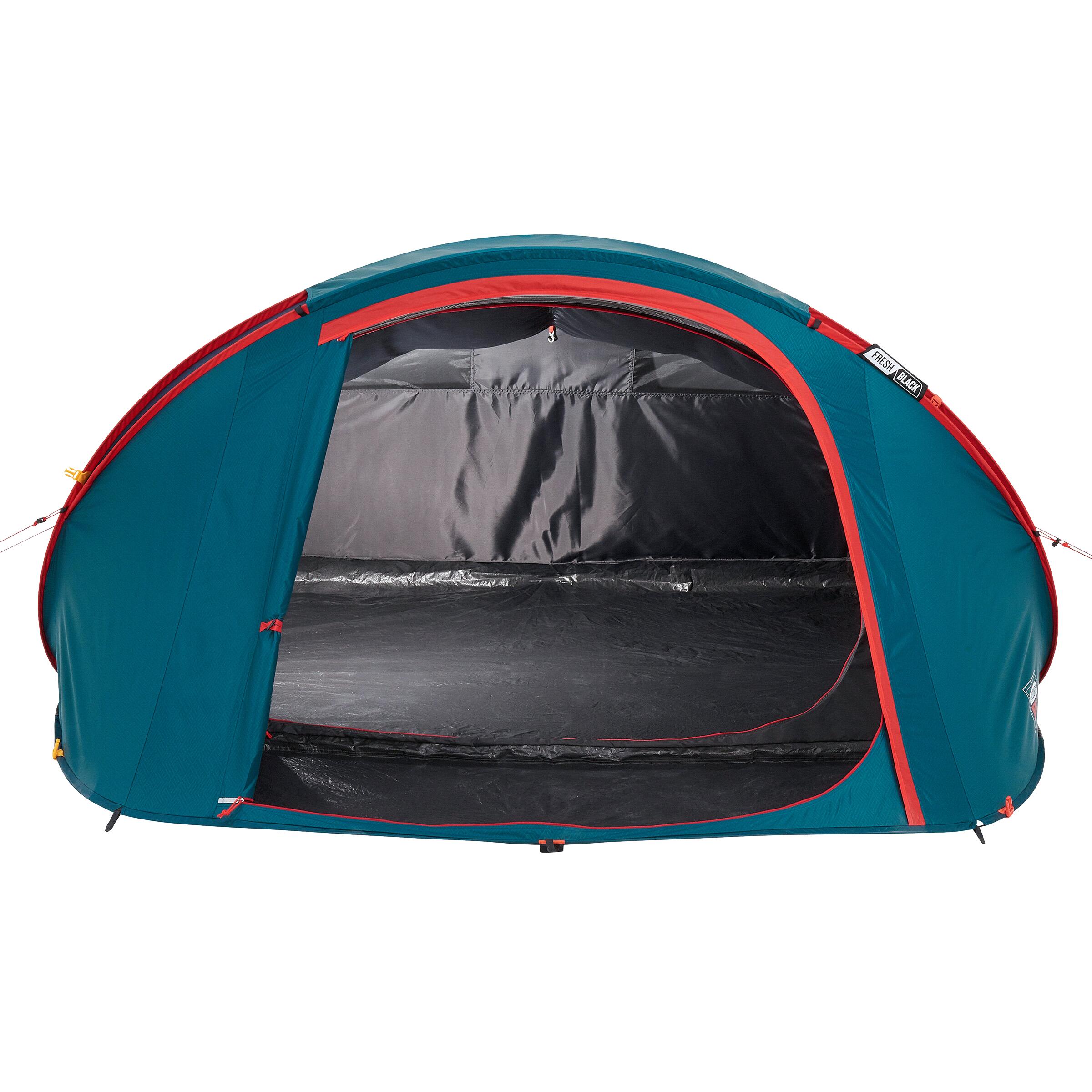 Camping tent 2 SECONDS XL 3 person Fresh Black QUECHUA
