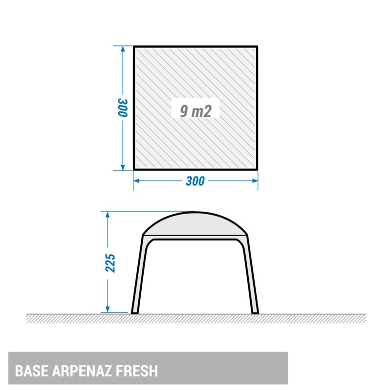 PRODUCTO OCASIÓN: Carpa Plegable Habitáculo Camping Base Fresh 10 Pers. UPF50+