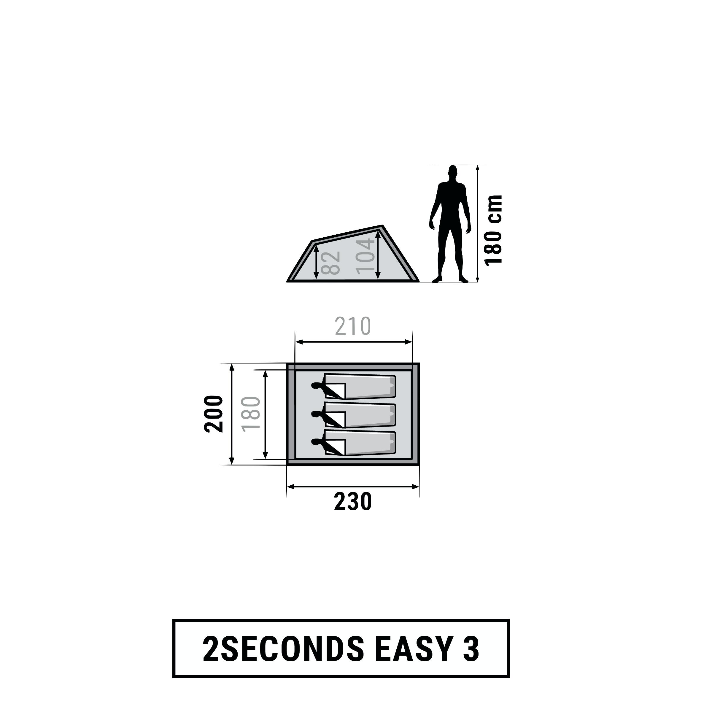 Camping tent - 2 SECONDS - 3-person 11/26