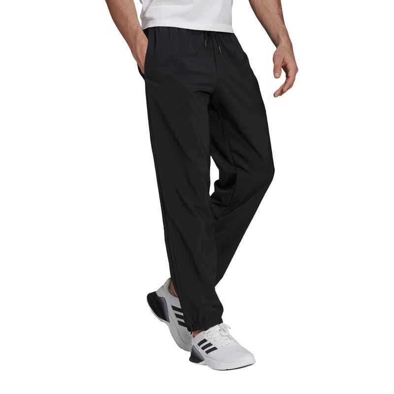 Pantaloni uomo fitness Adidas STANFORD taglio ampio neri