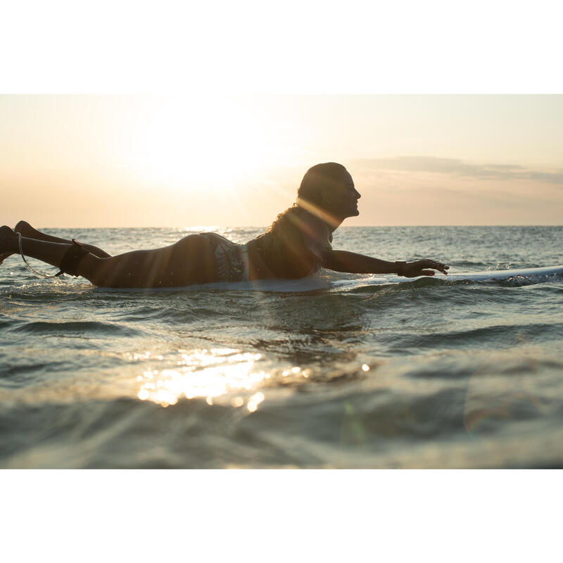 Bikini-Hose Damen hoher und breiter Taillenbund Rosa Presana ideal zum Surfen