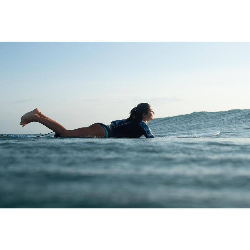 Dívčí krátký neopren s dlouhým rukávem Surf 900 1,5 mm černý