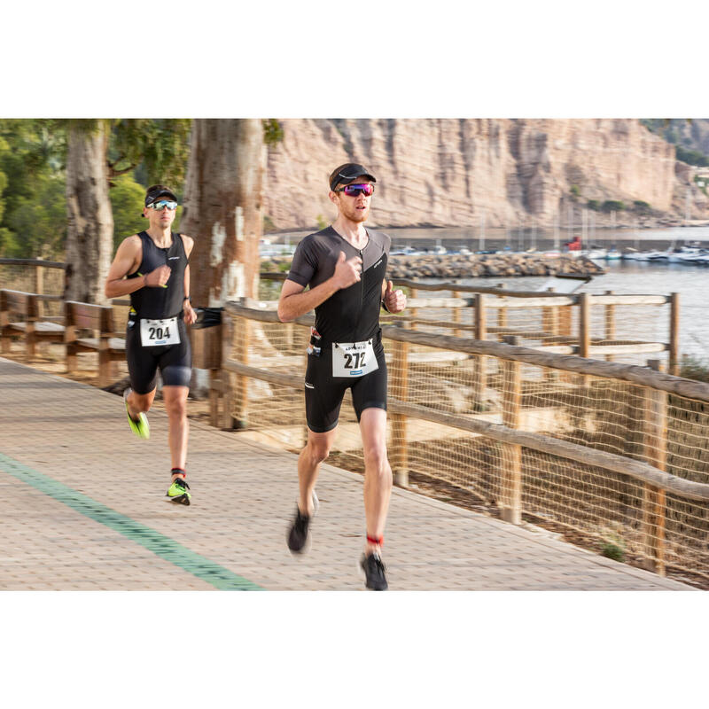 TRIFONCTION TRIATHLON COURTE DISTANCE MANCHES COURTES HOMME