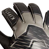 Adult Football Goalkeeper Gloves F100 Resist - Black/Grey