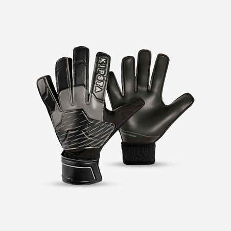 Adult Football Goalkeeper Gloves F100 Resist - Black/Grey