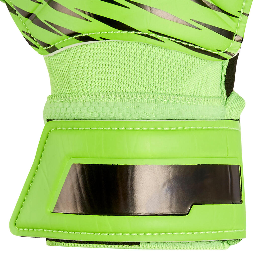 Gant de gardien de football enfant F100 RESIST vert noir