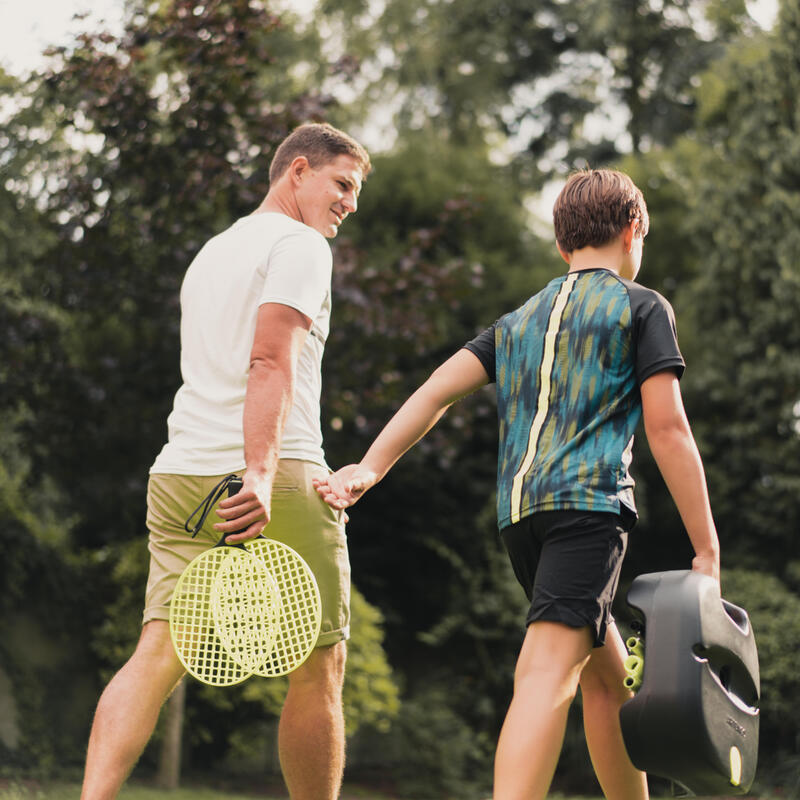 Sada na turnball (podstavec, 2 rakety, míček) Strong černo-žlutá 