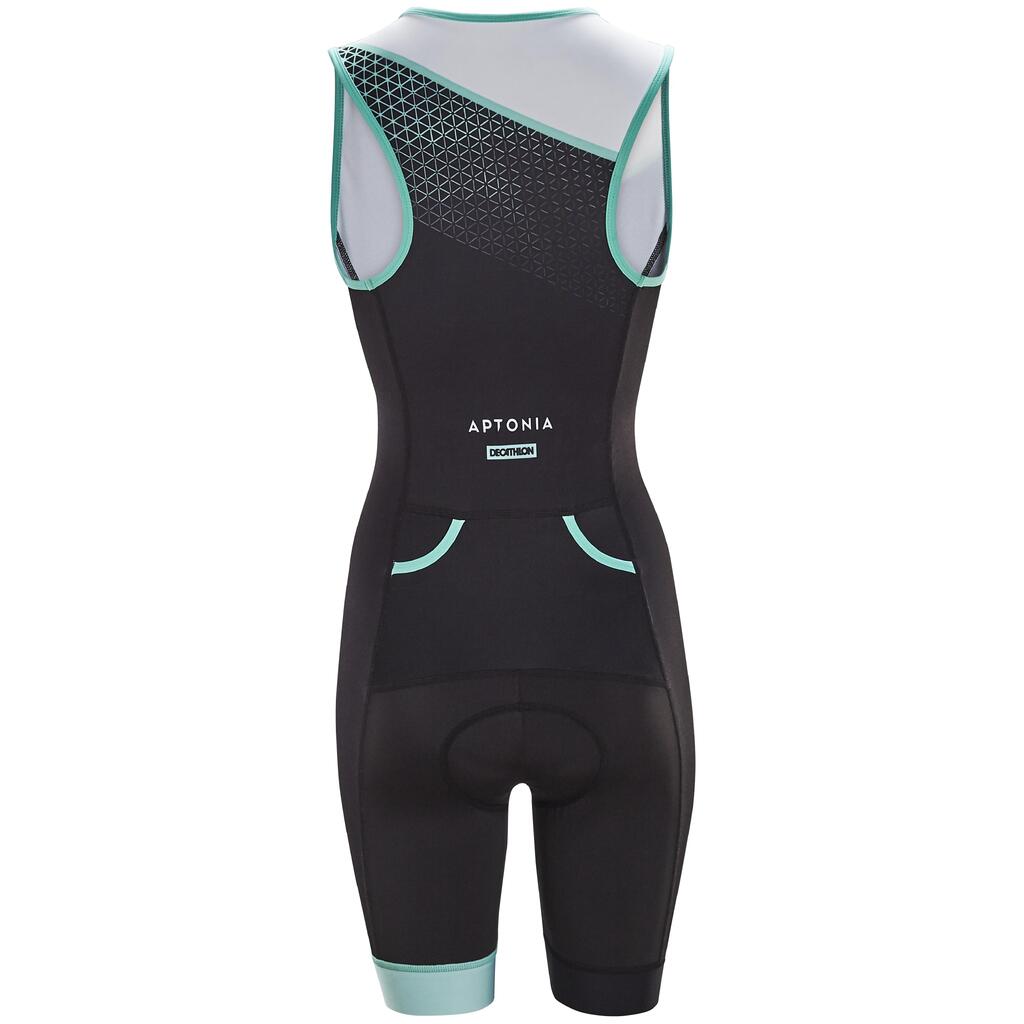 Triathlon Women's SD Sleeveless Trisuit Front Zip - Green