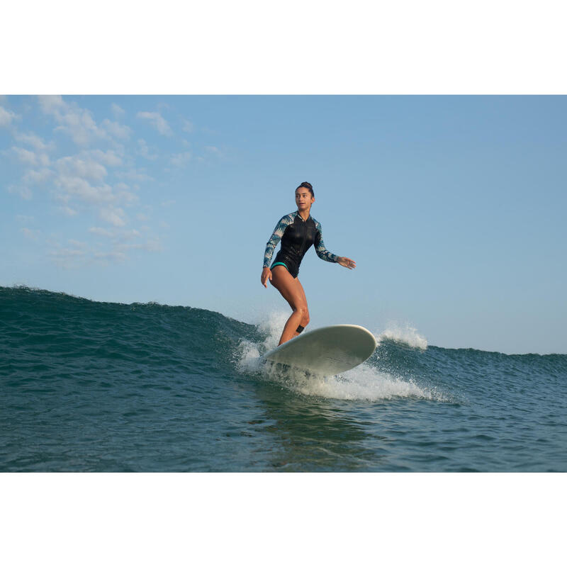 Dívčí krátký neopren s dlouhým rukávem Surf 900 1,5 mm černý