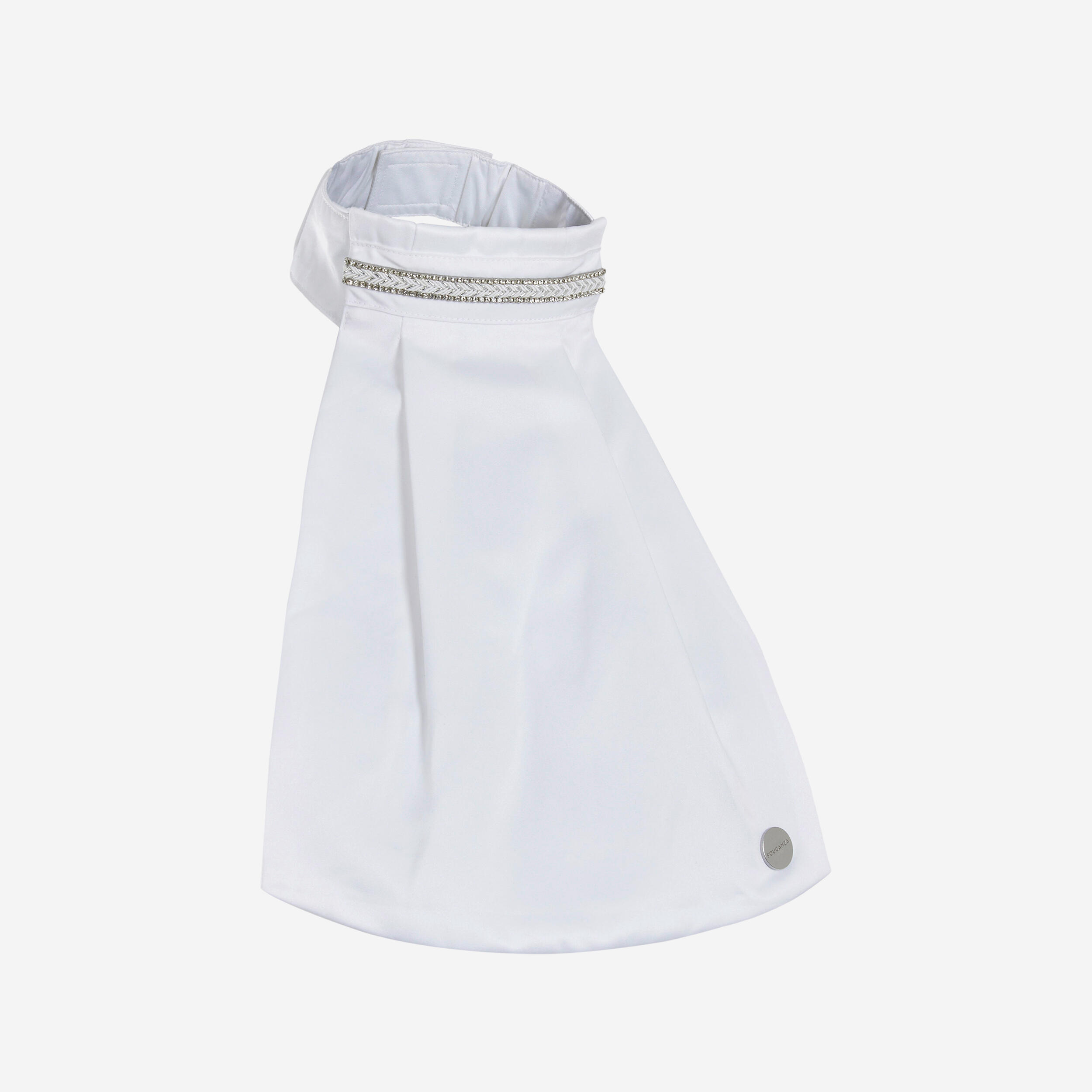 CRAVATTA DRESSAGE DONNA IN RASO BIANCO