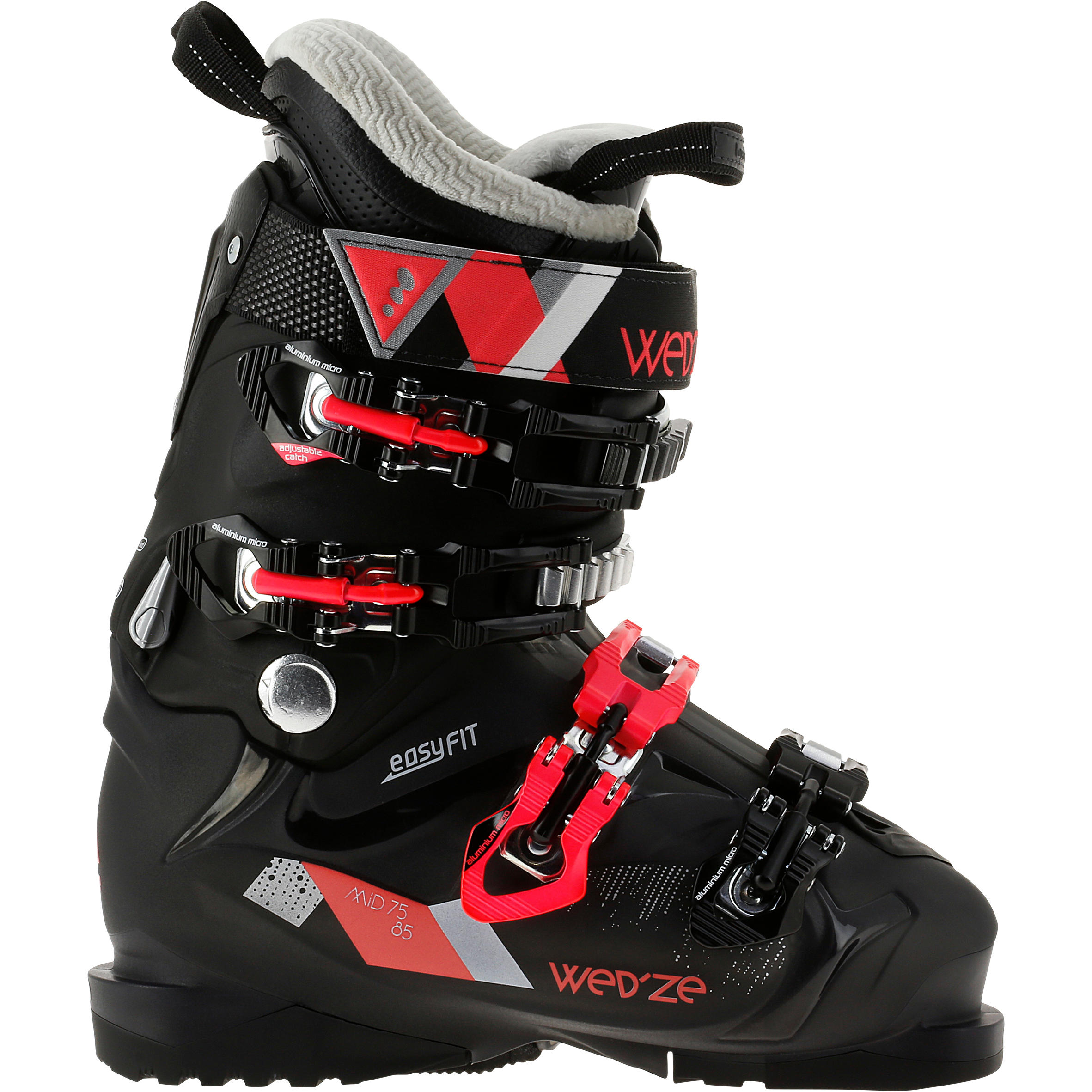 MID 75-85 Women's Ski Boots - Black and Pink 2/16