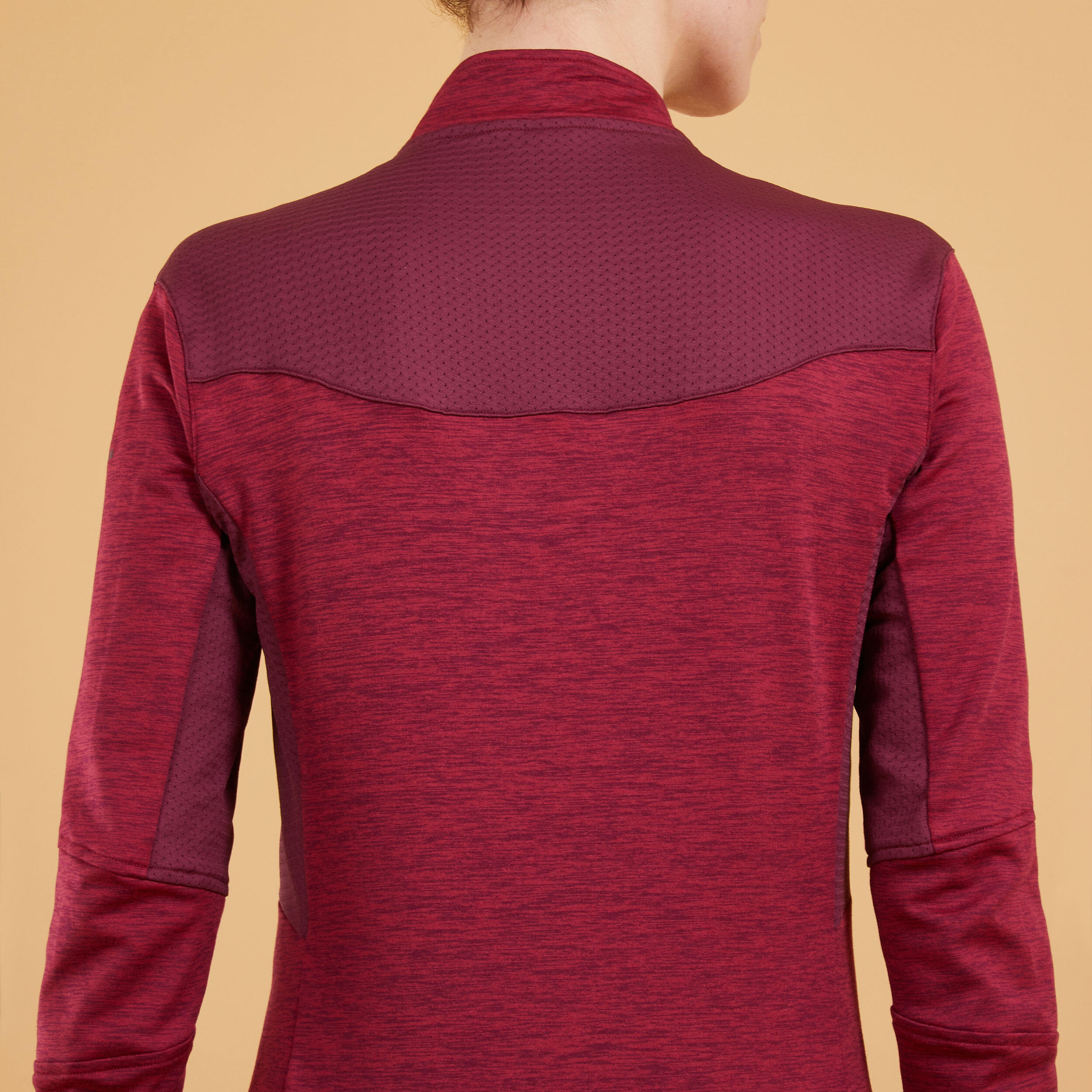 Women's Long-Sleeved Horse Riding Polo Shirt 500 - Purple 5/6