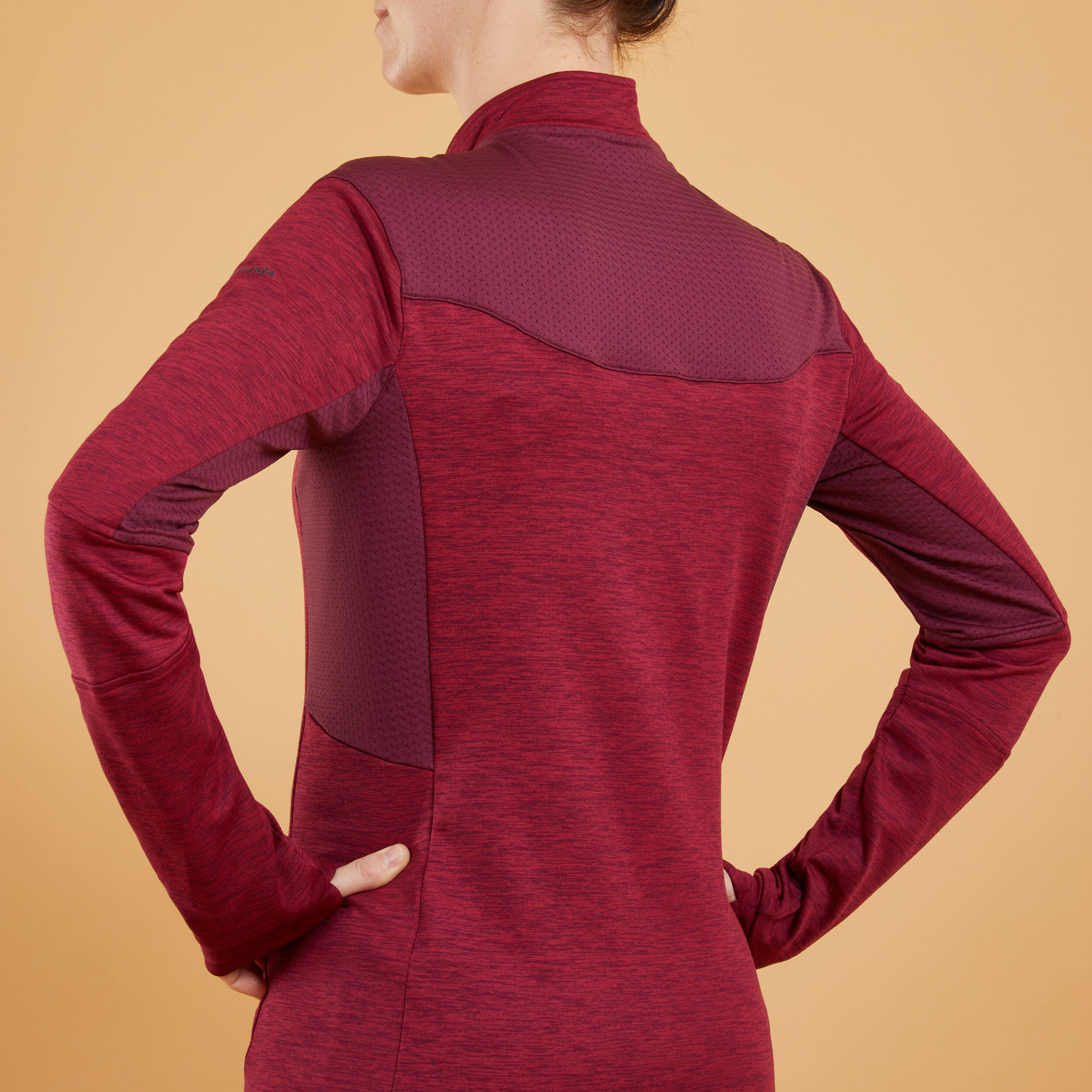 Women's Long-Sleeved Horse Riding Polo Shirt 500 - Purple 4/6
