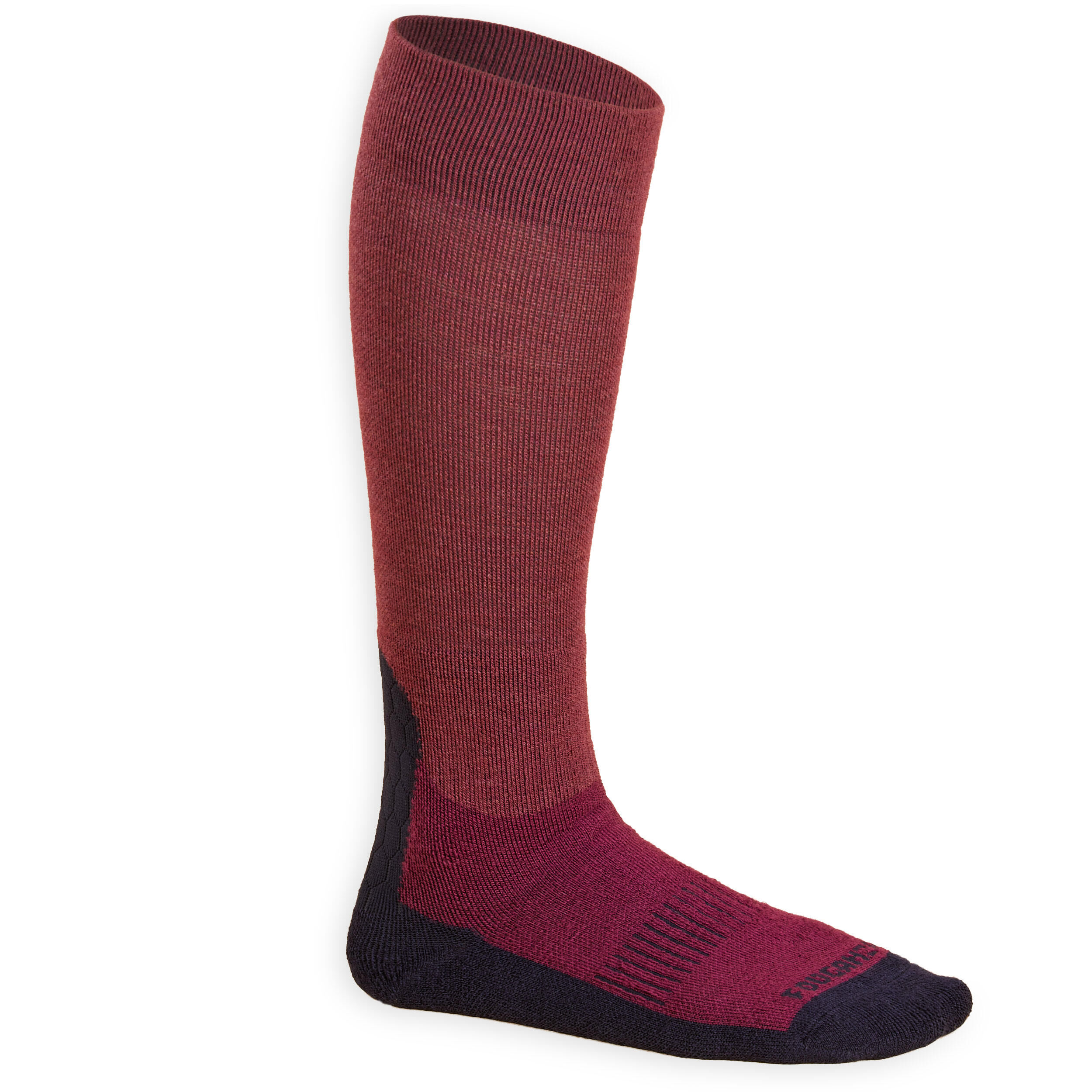 FOUGANZA Adult Horse Riding Socks 500 Warm - Purple