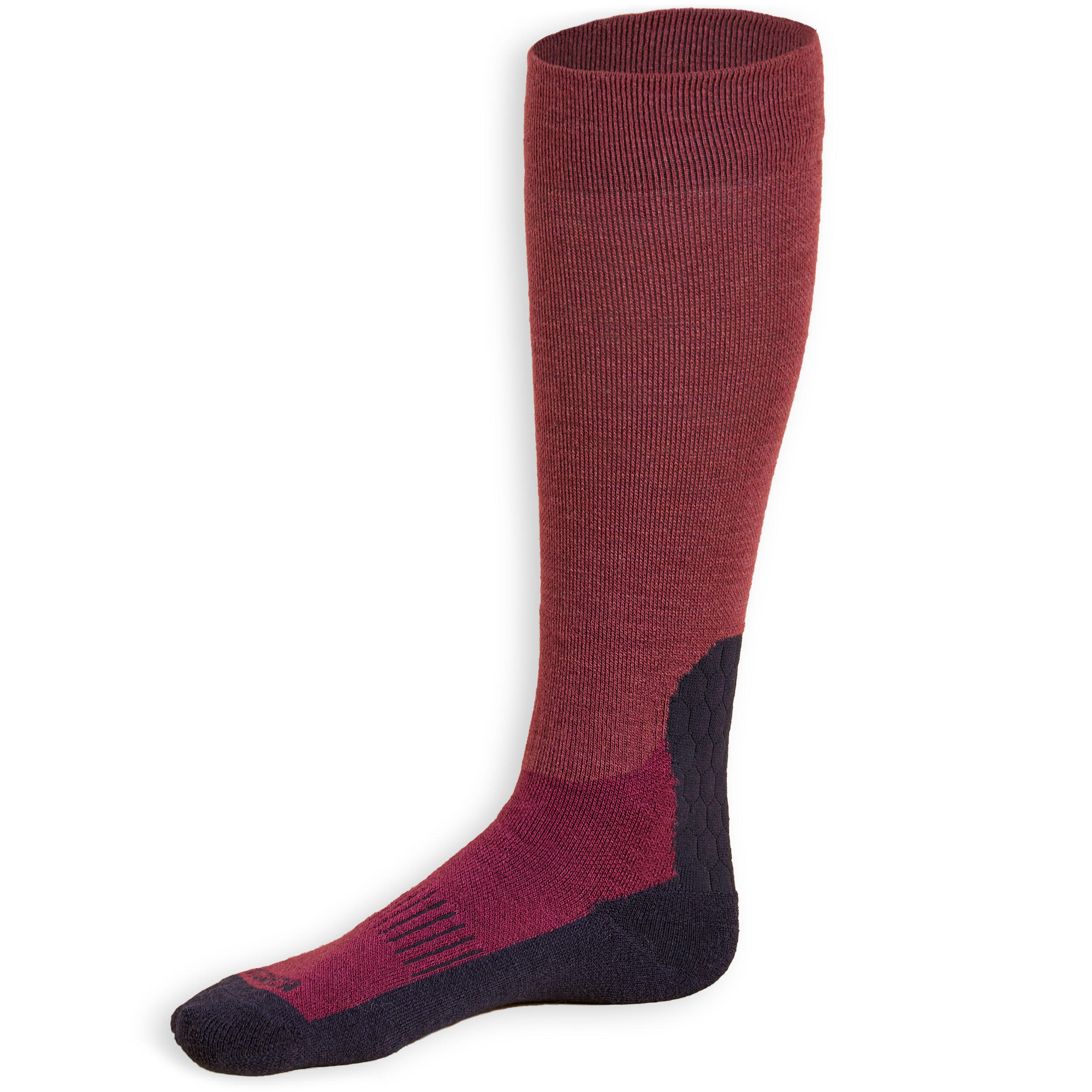 Adult Horse Riding Socks 500 Warm - Purple 2/4