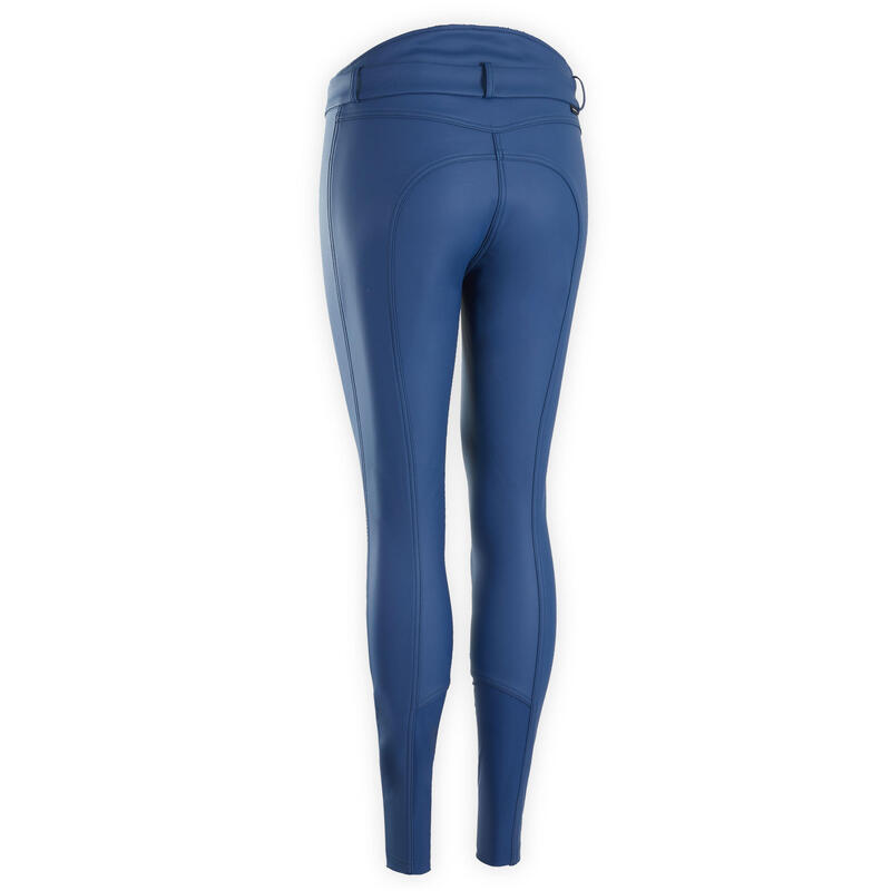Pantalon équitation kipwarm chaud et déperlant Femme - 500 bleu turquin
