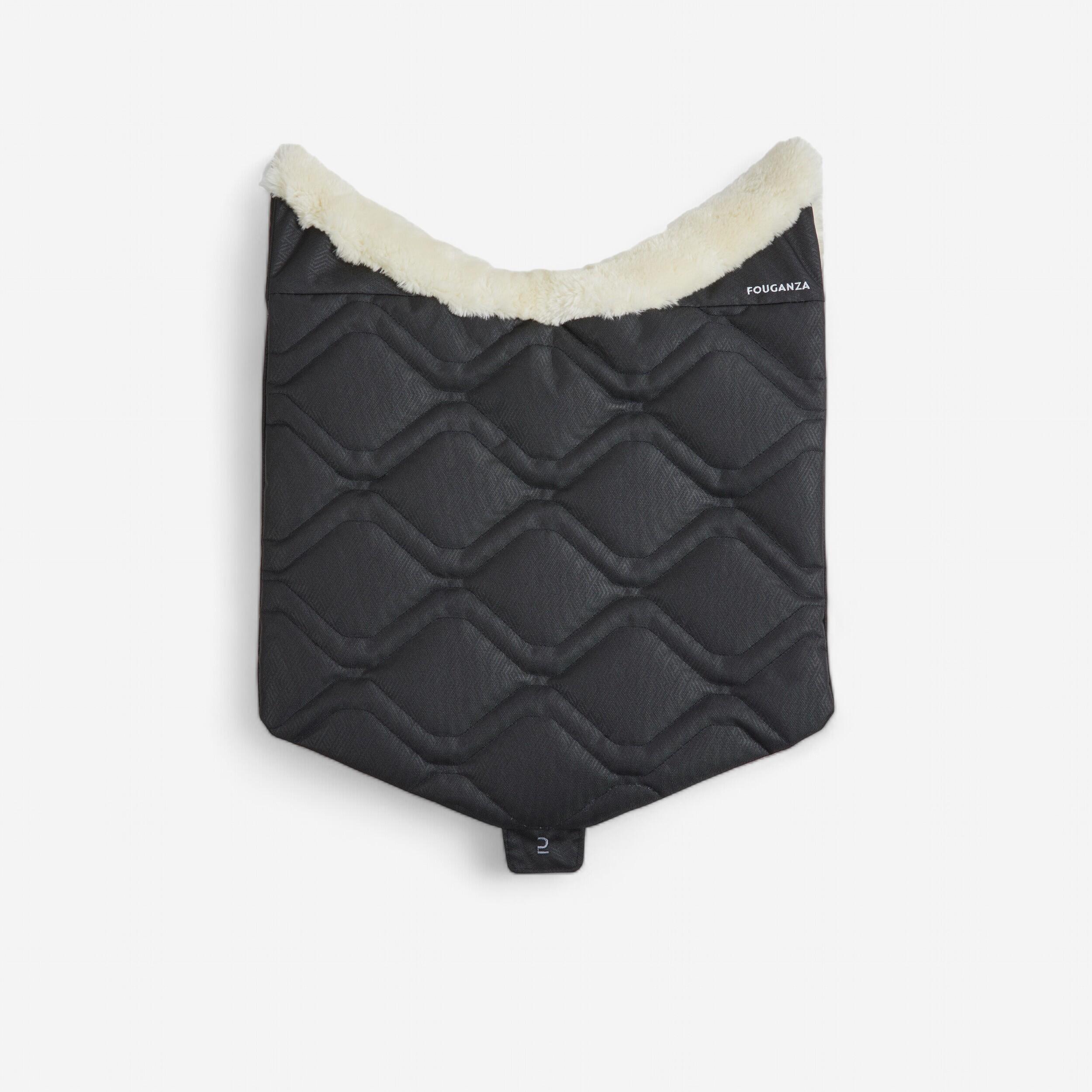 FOUGANZA Protector Pecho Manta Caballo Fouganza Negro Borreguito Sintético