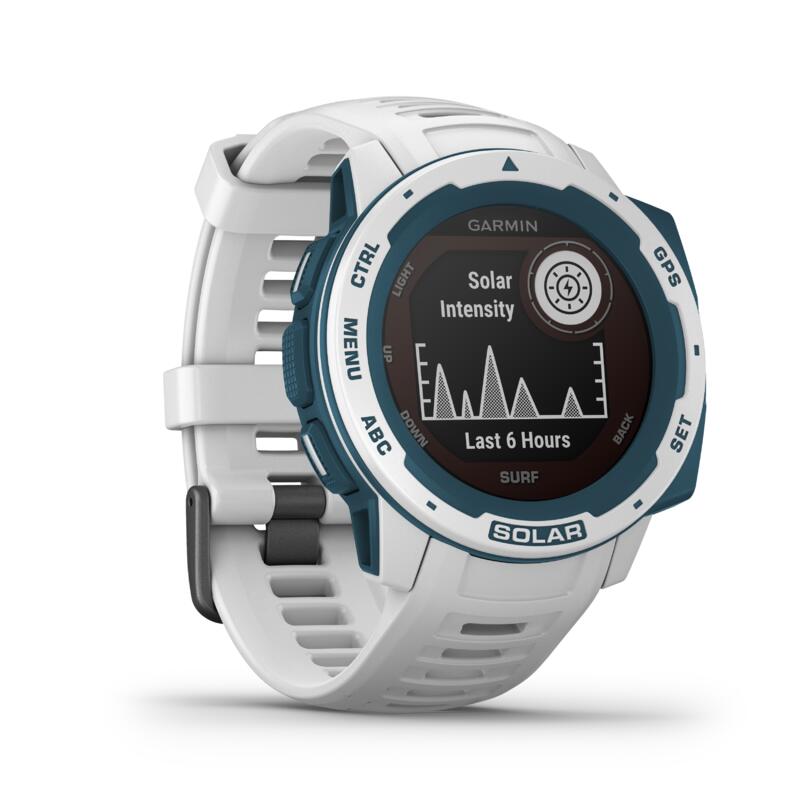 WINDSURFING SURFING KITESURFING SMARTWATCH INSTINCT SOLAR GARMIN - WHITE - Decathlon