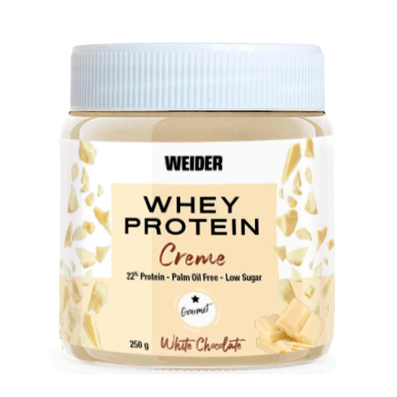 Weider Whey Protein white spread 250 crema de chocolate blanco con 22 baja en sin aceite palma y