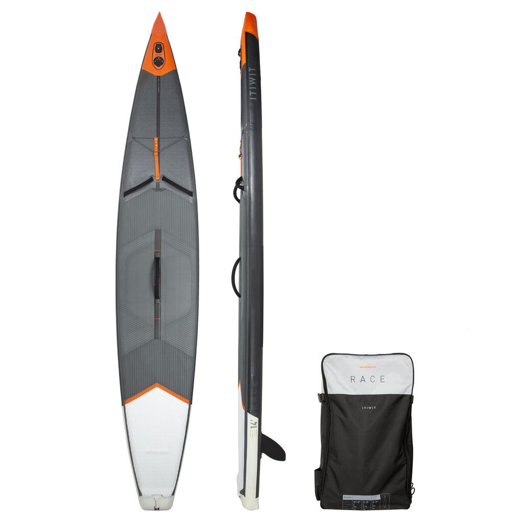 INFLATABLE STAND-UP PADDLEBOARD FOR RACING INTERMEDIATE 14 FEET  27 INCHES