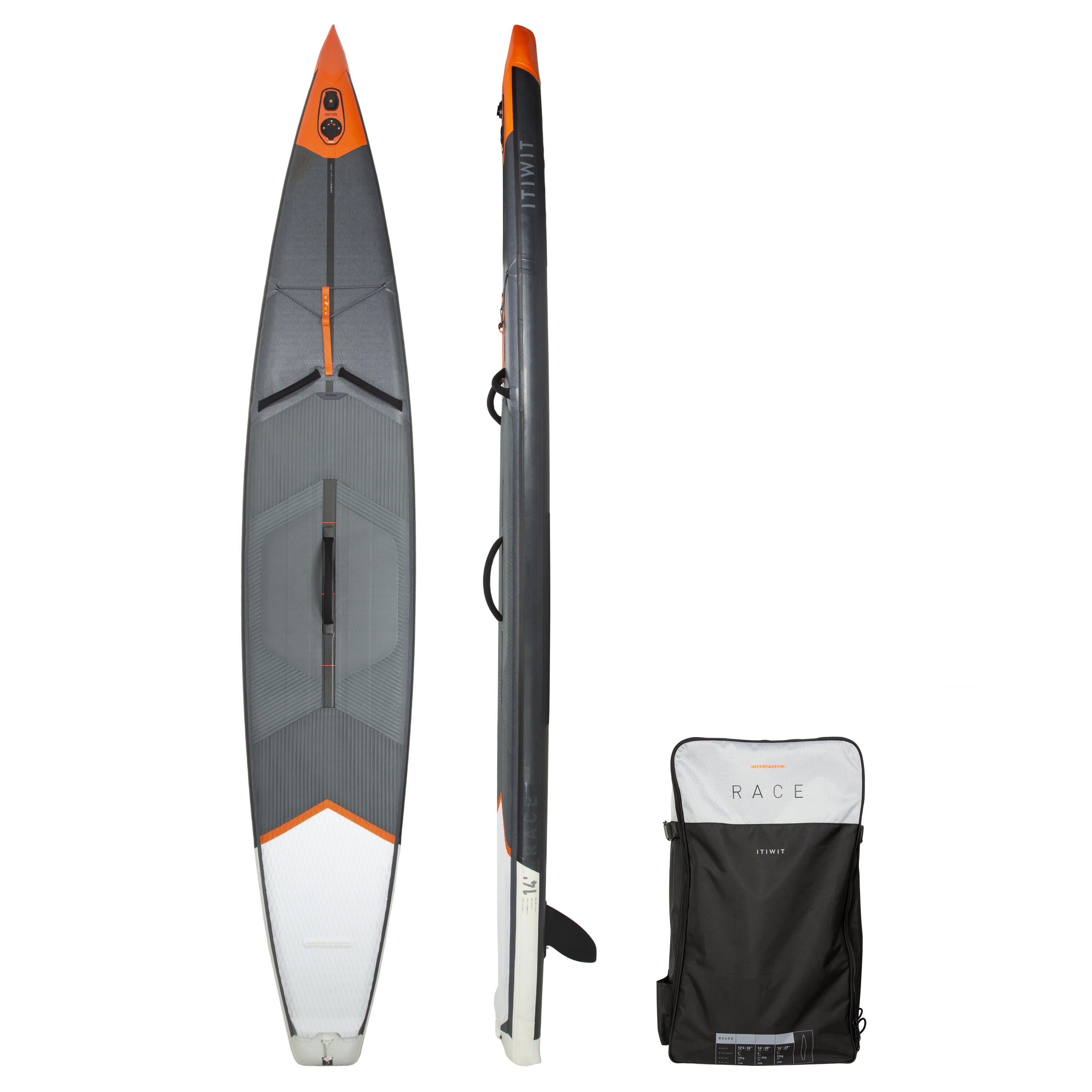 Stand UP Paddle gonflabil RACE R500 14’27” Gri 14'27"