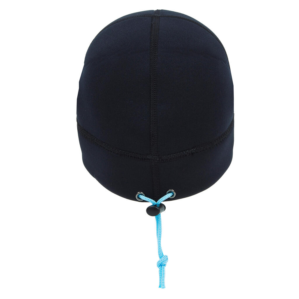 Crna neoprenska kapa za hodanje po vodi (3 mm)