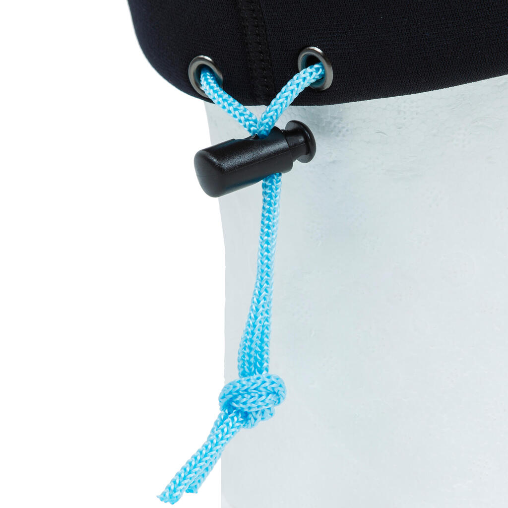 Crna neoprenska kapa za hodanje po vodi (3 mm)
