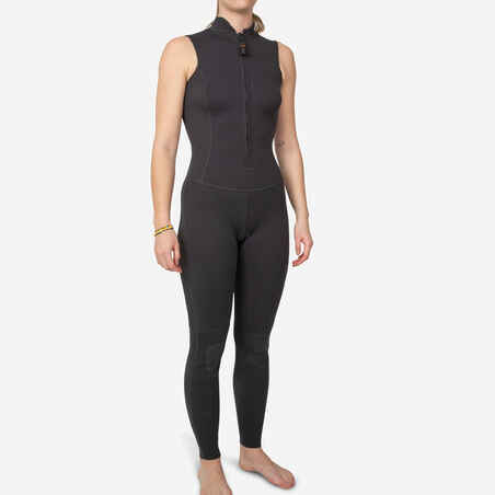 Moteriškas neopreno plaukimo kostiumas kanojų, baidarių, irklenčių sportui, 2 mm