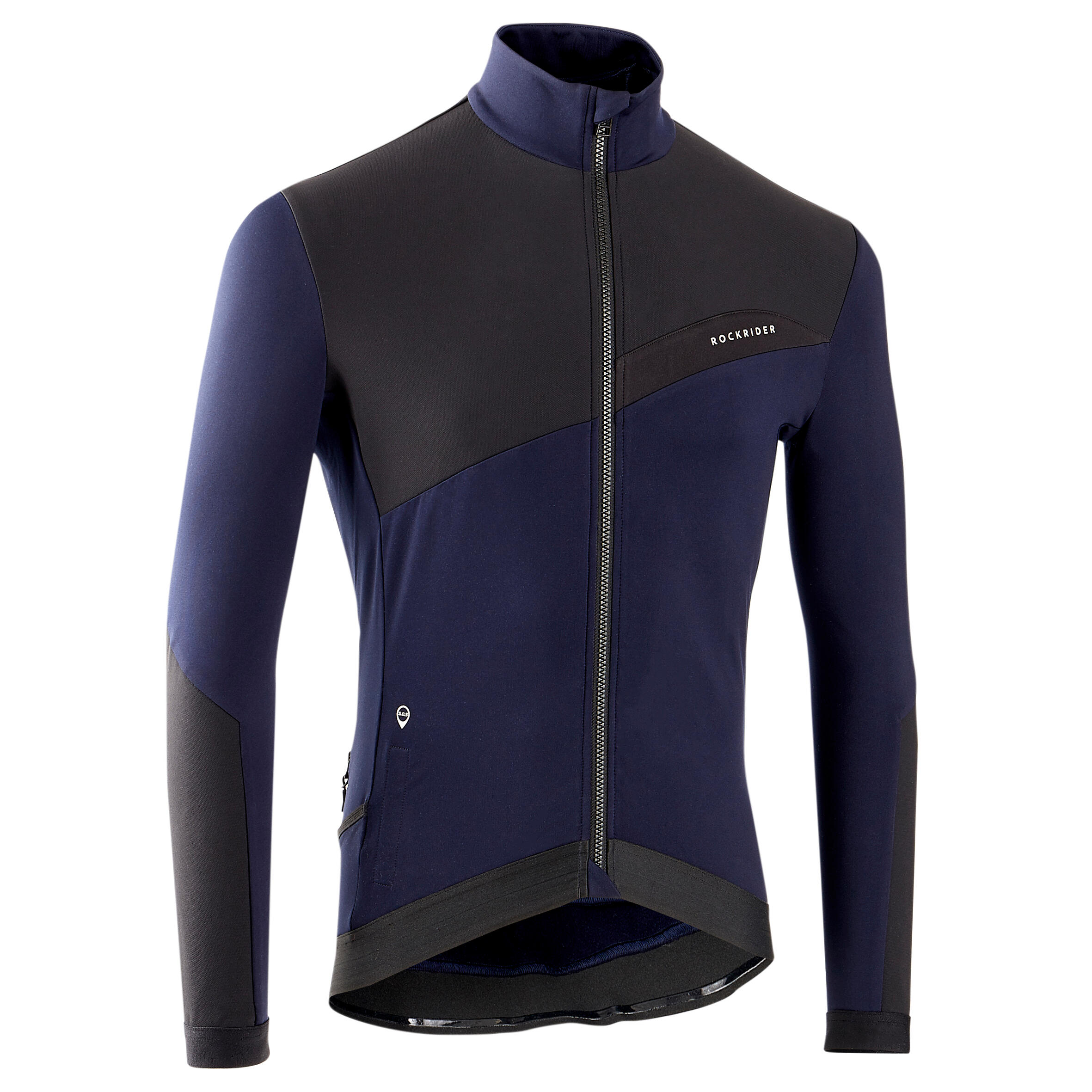 Maillot ciclismo MTB manga larga entretiempo hombre Rockrider Xc azul 14/22