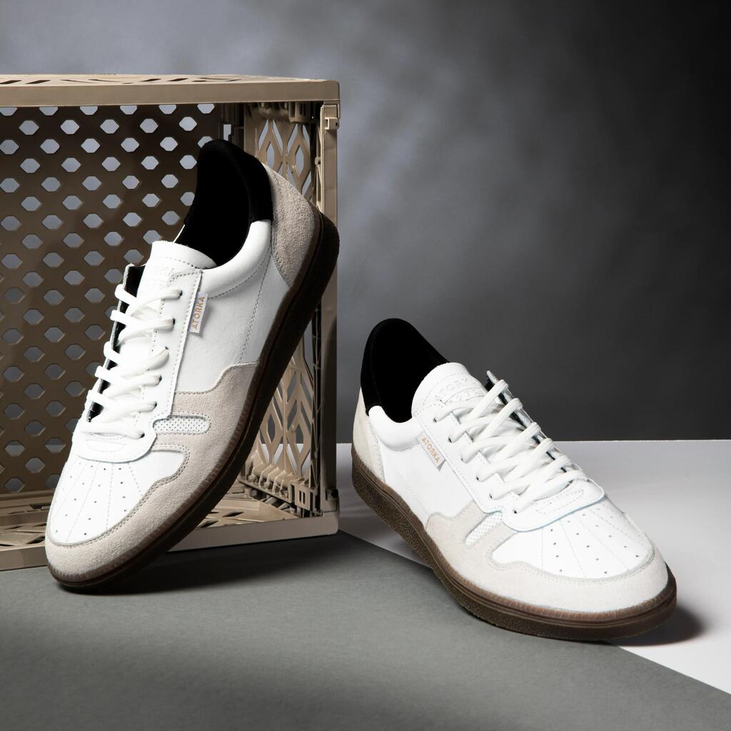 Hádzanárska brankárska obuv pre dospelých GK500 bielo-čierna