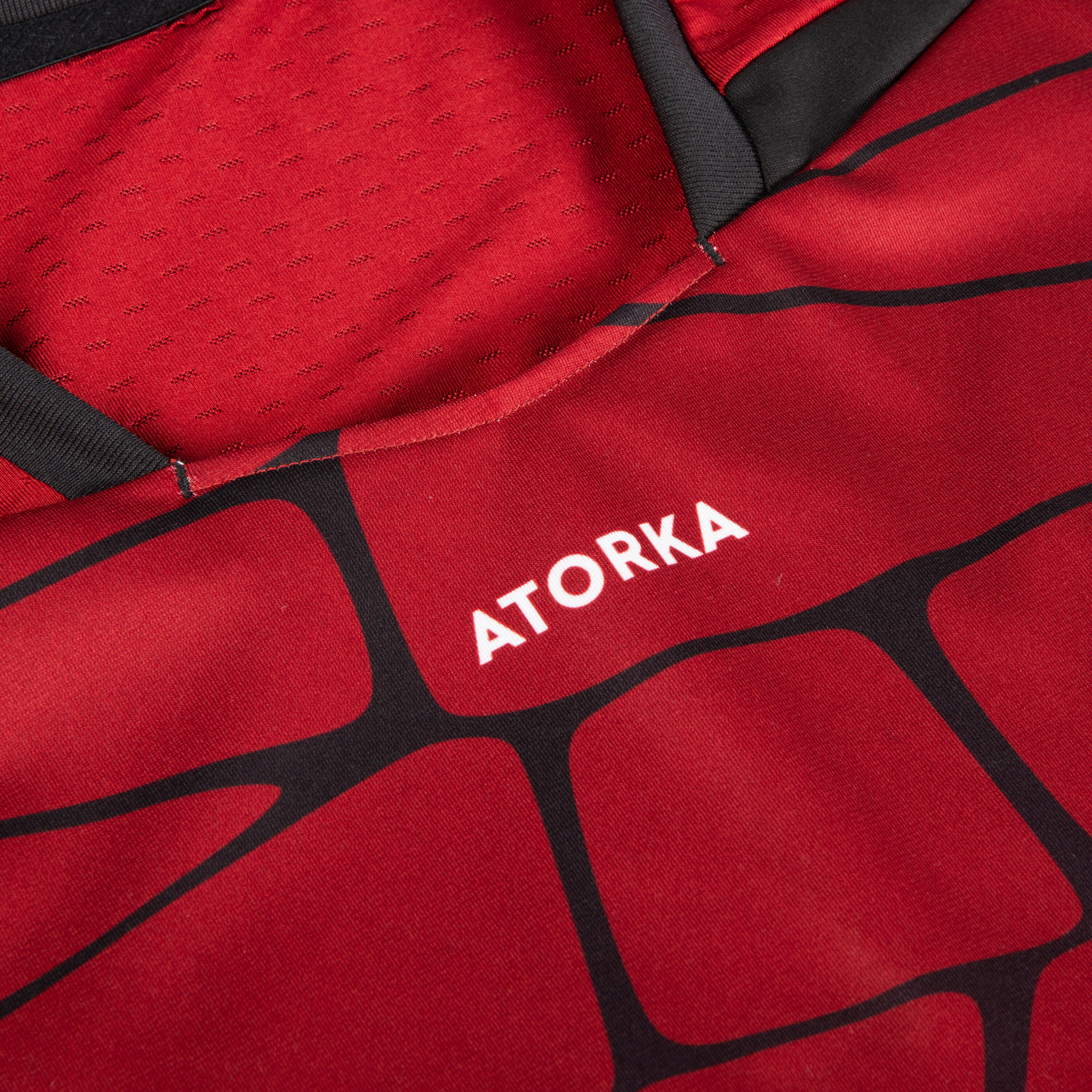 Handbalshirt met korte mouwen voor heren H500 rood/zwart 8/12