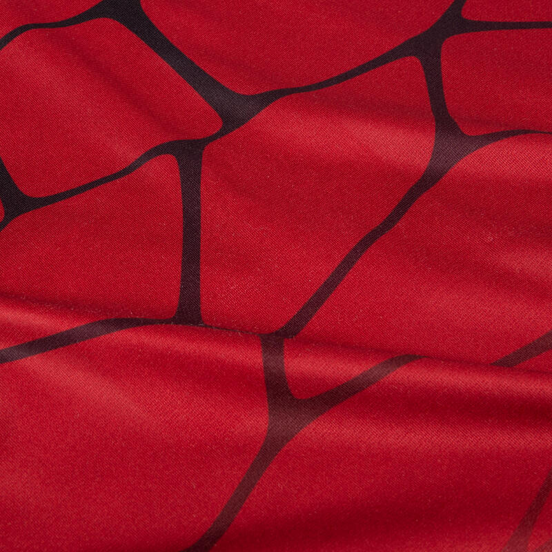 Camisola de Manga Curta de Andebol Homem H500 Vermelho Preto