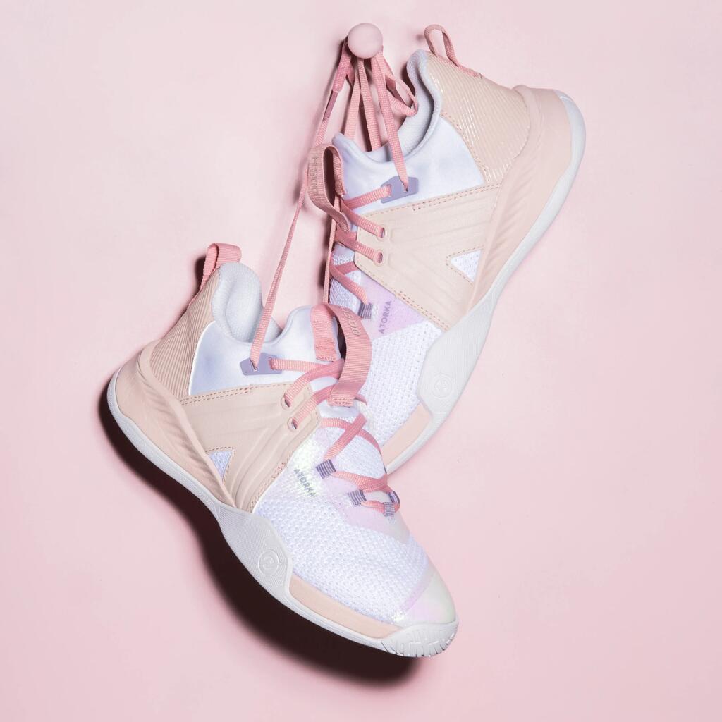 Men's/Women's Handball Shoes H500 Faster - Pink/White