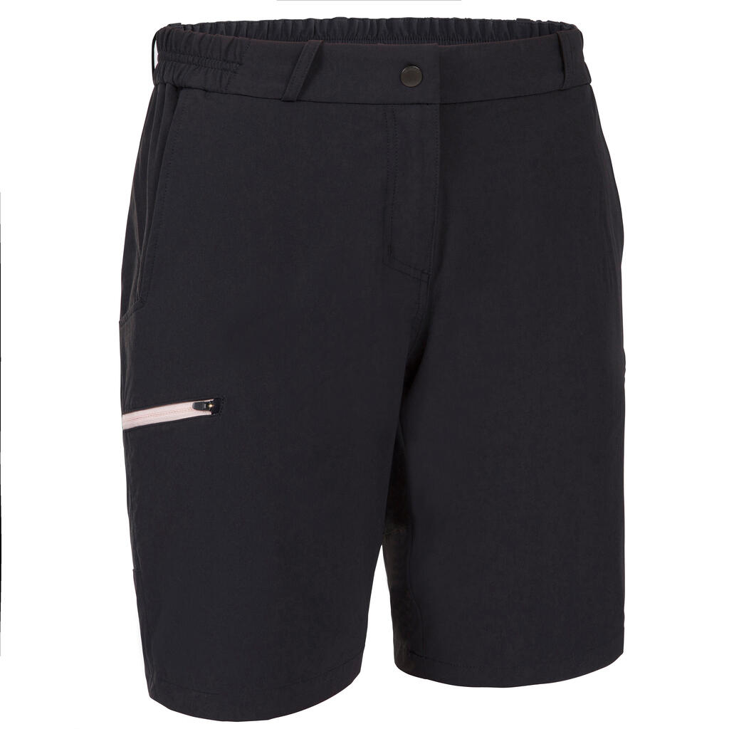 Shorts Segeln Damen 500 wasserabweisend strapazierfähig 500 schwarz