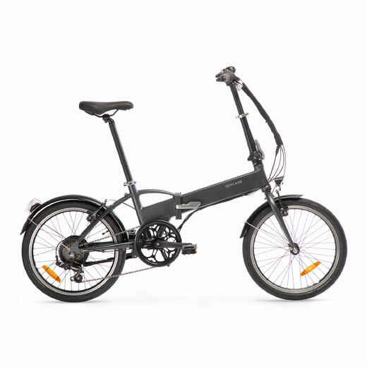 
      20 Inch Electric FOLDING BIKE btwin 500E - Grey/black
  