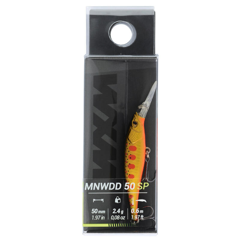 Señuelo de Pesca Spinning Jerkbait/Deep Minnow Wxm Mnwdd 50 SP Yamame Naranja