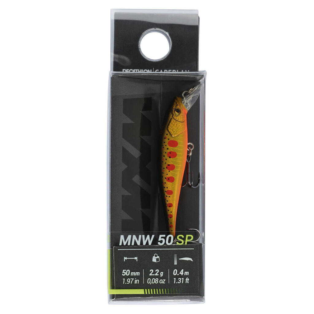 ВОБЛЕР ТИП ДЖЕРКБЕЙТ MINNOW WXM MNW 50 SP, СЪС СИН ГРЪБ