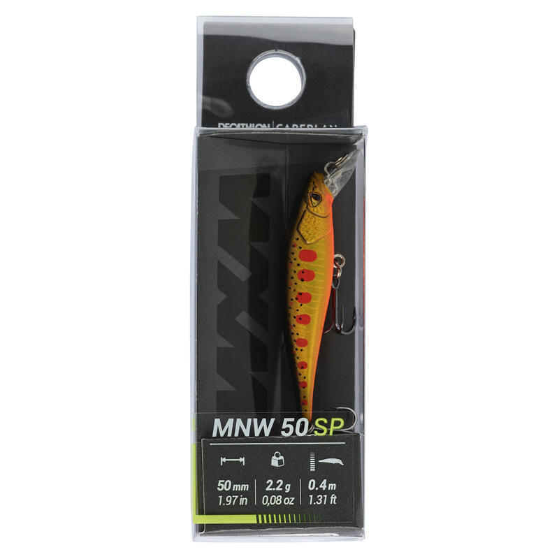 Señuelo de Pesca Spinning Jerkbait Minnow Wxm Mnw 50 SP Yamame Naranja