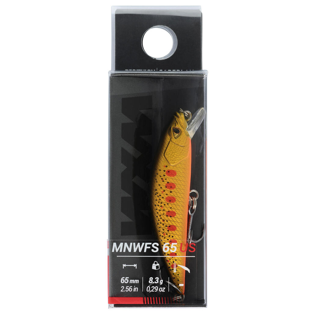 ВОБЛЕР ЗА ПЪСТЪРВА MINNOW WXM MNWFS 65 US, СЪС ЗЕЛЕН ГРЪБ