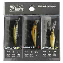 PLUG BAIT JERKBAIT MINNOW LURE FISHING TROUT KIT 3 PB