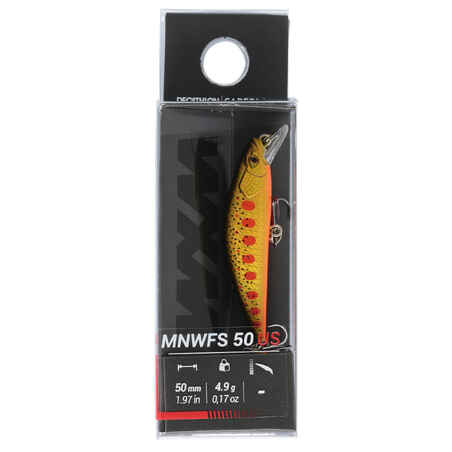 PLUG BAIT TROUT MINNOW LURE FISHING MNWFS 50 US YAMAME ORANGE