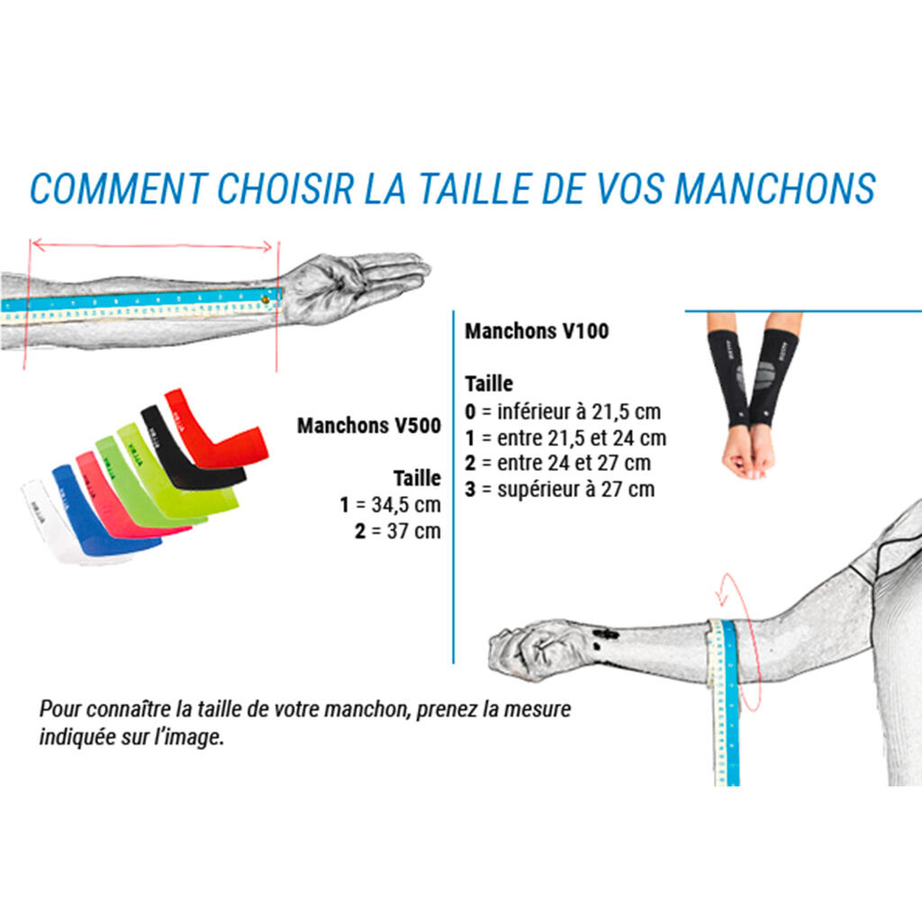 MANCHONS DE VOLLEY-BALL VAP500 NOIRS