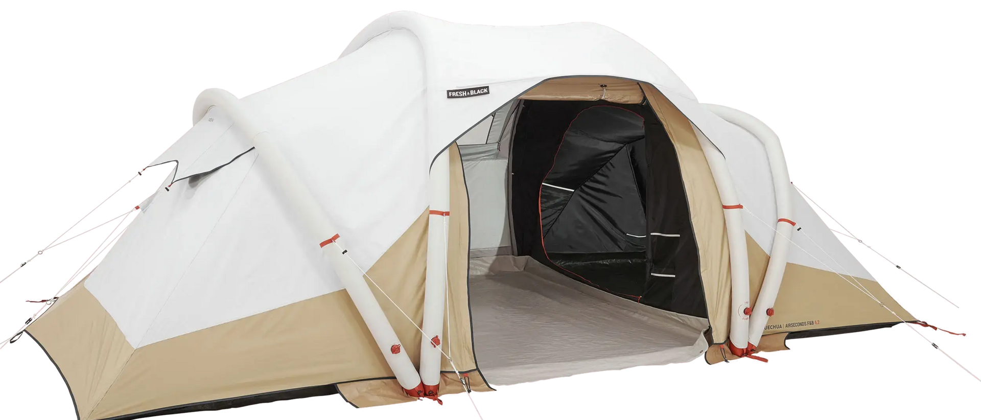 Air seconds 4.2 xl fresh & black inflatable family camping tent - 4 person