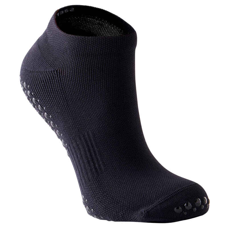 Sportsocken 100 rutschfest Fitness niedrig Synthetik schwarz Sportsocken 100 rutschfest Fitness niedrig Synthetik schwarz