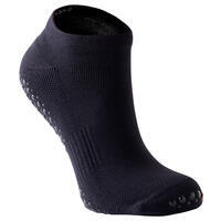 Chaussettes antidérapentes fitness basse synthétique - 100 noir