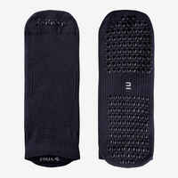 Low Non-Slip Synthetic Fitness Socks 100 - Black