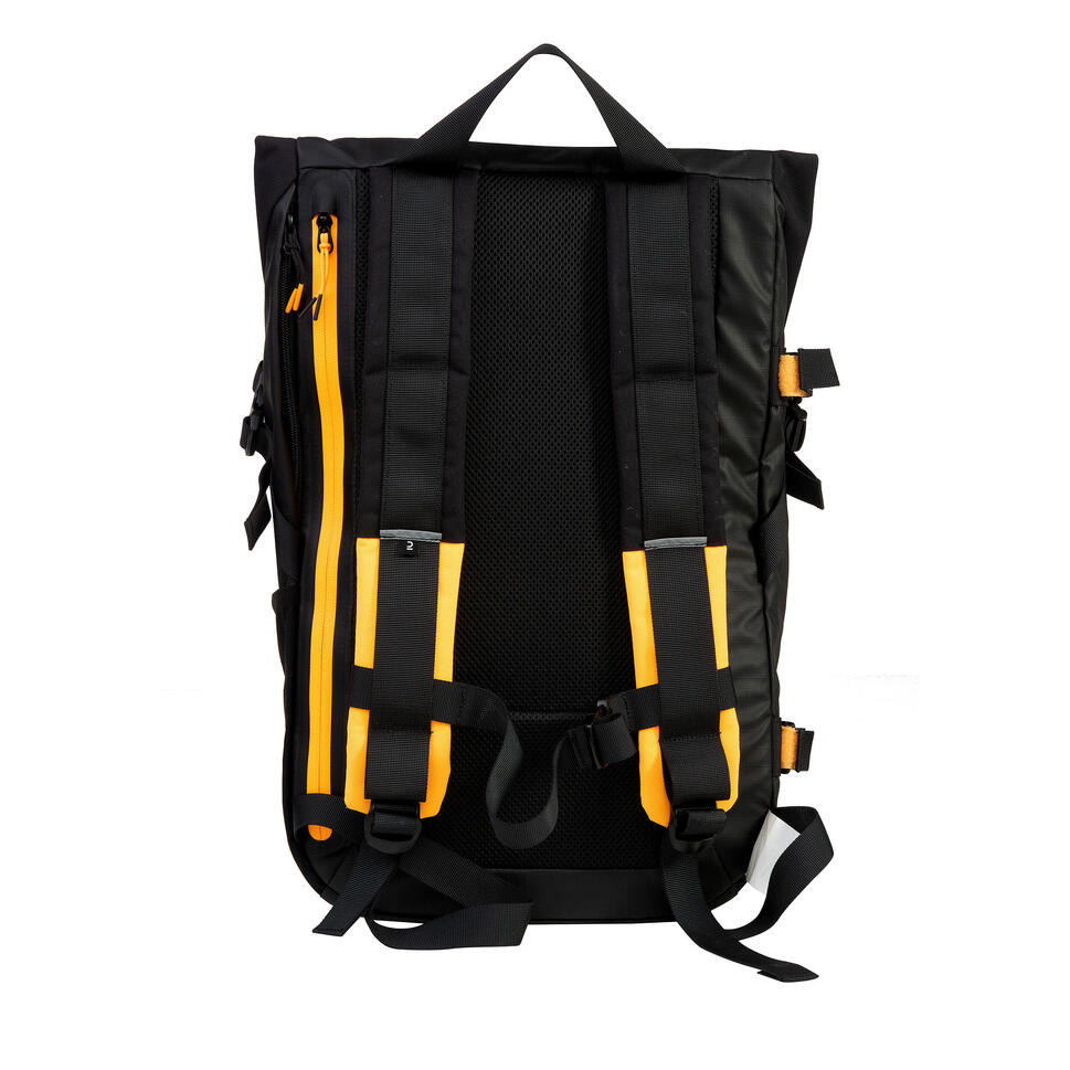 Kids'/Adult Field Hockey Backpack FH500 Black/Yellow KOROK Decathlon