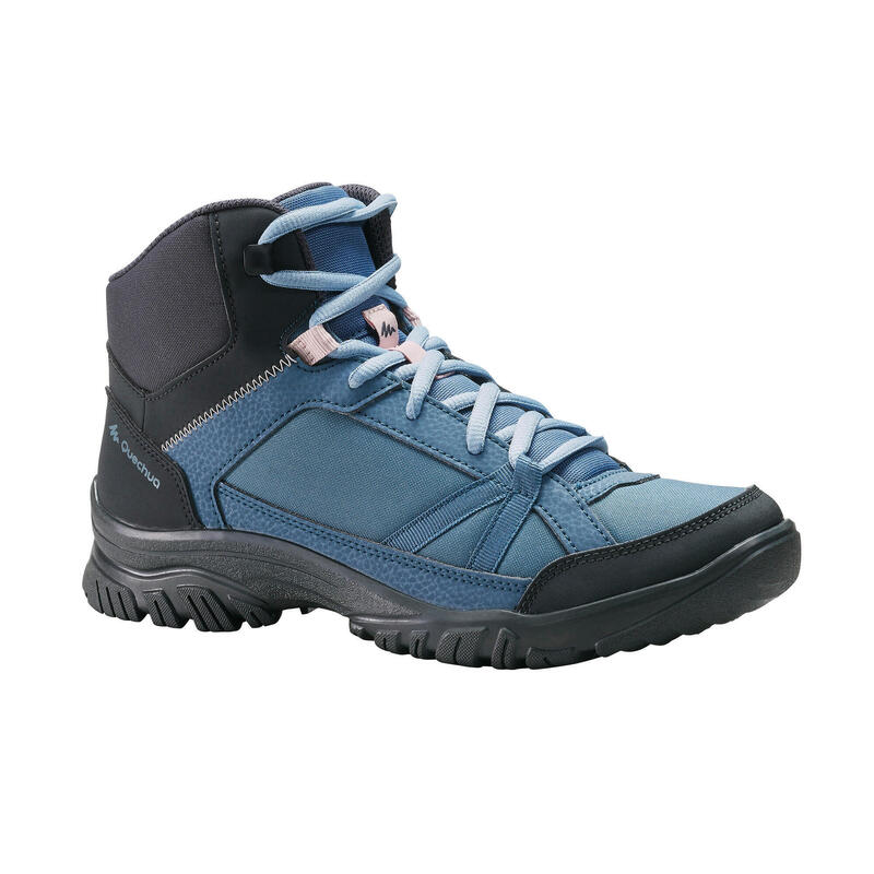Women's walking boots - NH100 mid - Blue